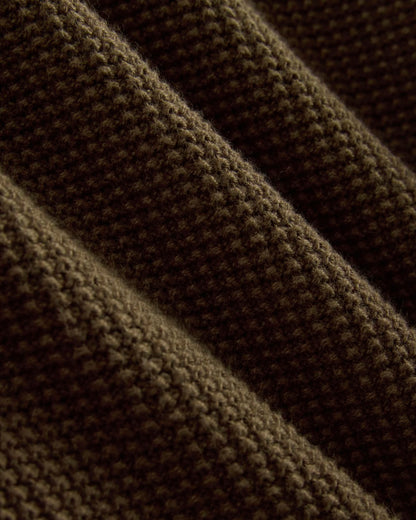 Waffle Rollneck Crew in Everyday Cotton | Cocoa