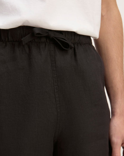 The Linen Easy Short | Black