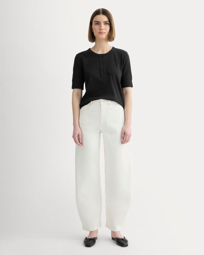 The Henley in Cotton Linen | Black