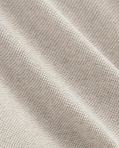 The Luxe Rib Scoop-Neck Tee | Heathered Oat