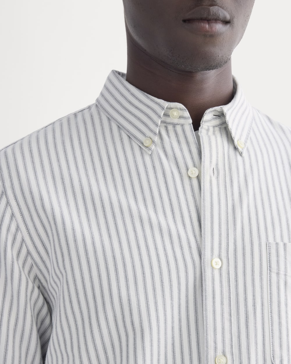 The Slim Oxford Shirt | Bone/Navy | Tall