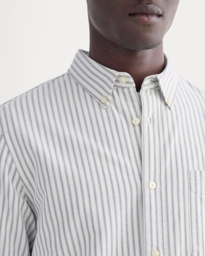 The Slim Oxford Shirt | Bone/Navy | Tall
