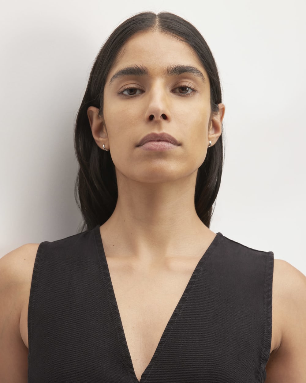 The TENCEL™ V-Neck Dress | Black