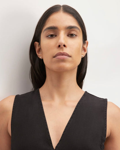 The TENCEL™ V-Neck Dress | Black